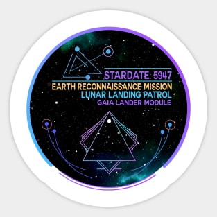 Lost Lunar Patrol - Gaia Landing Module Sticker